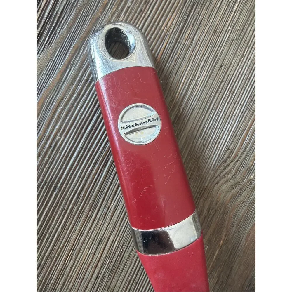 KitchenAid Slotted Spoon Skimmer Server Stir Large Red Heat Resistant 13 inch